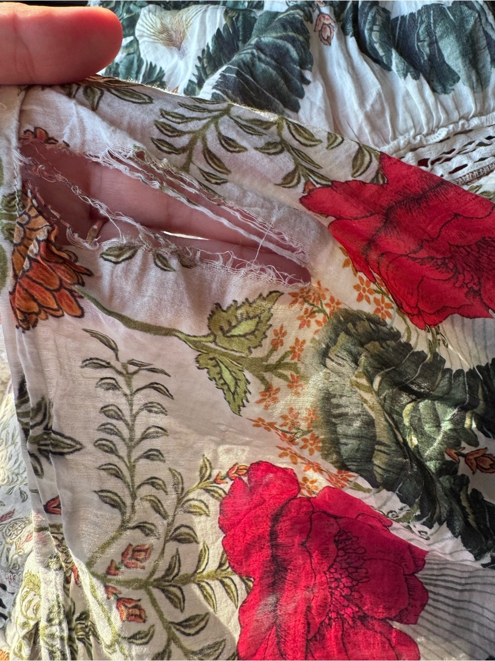 Anthropologie Eleanora Buttondown Shirtdress Silk Blend Botanical Motif Sz: L - Picture 12 of 15